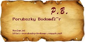 Porubszky Bodomér névjegykártya